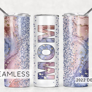 MOM-bekerontwerp Melkwegagaat Naadloos roze blos Glitter sublimatieontwerpen downloads - mager 20oz - png 2022