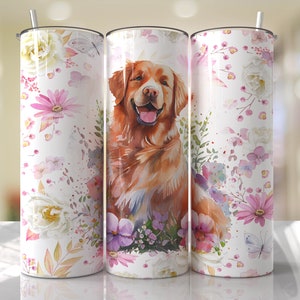 Red Golden Retriever hond moeder beker wrap PNG bekerontwerp sublimatie ontwerpen downloads - mager 20oz - png - 2023