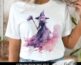 Halloween - Witch - Sublimation Design Download PNG - DTF Digital File Download - Shirts Mugs Tumblers EmmePrintCo