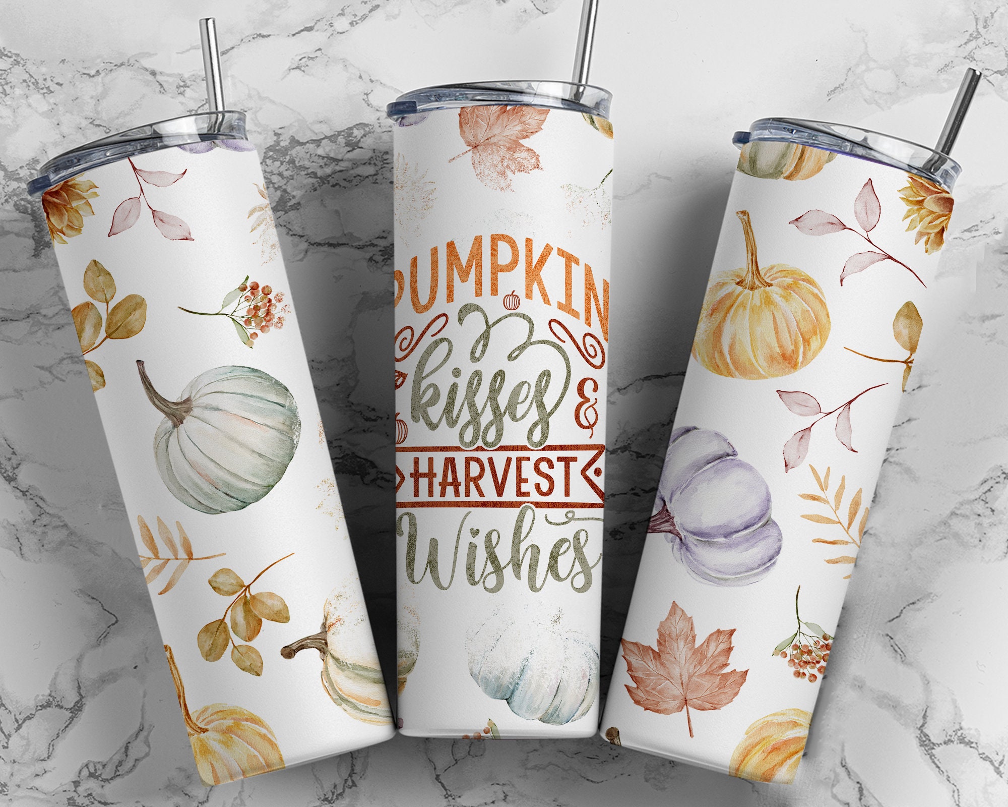 Funny Fall Tumbler Wrap Bundle Floral PNG Seamless Tumbler Drive ...