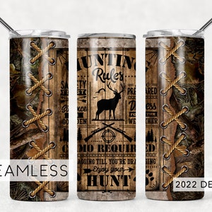 Jagd Dad Tumbler Wrap PNG Design Deer Hirsch Jäger Männlich Nahtlose Sublimationsdesigns Downloads - Skinny 20oz - PNG 2022