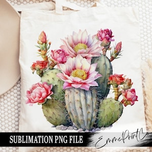 Diseño de sublimación de cactus floral PNG - Sublimación de camisetas, tazas y vasos - PNG - EmmePrintco