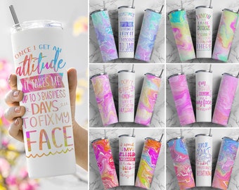 Funny Tumbler Wrap Bundle Sarcastic PNG Seamless Tumbler Drive Designs Sublimation Designs Downloads - Skinny 20oz Wrap - PNG