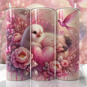 VALENTINE&#39;S DAY Tumbler Wrap - Cute - 20oz Skinny Seamless Tumbler Wrap PNG - Sublimation Tumbler Template - EmmePrintCo