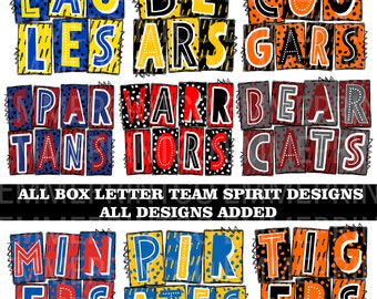 Football Sports Teams, School Spirit Scribble Dalmation Dots Bundle Baseball Basktball Pride Sublimation PNG