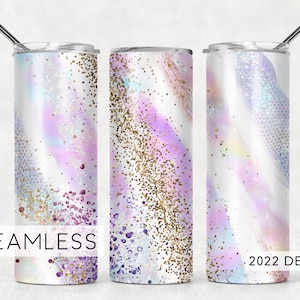 Seamless Tumbler Design Abstract Unicorn Dust Pink Glitter Background Sublimation Designs Downloads - Skinny 20oz Wrap - PNG 2022