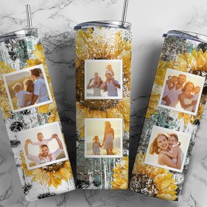 Foto di girasoli occidentali Tumbler Wrap per immagini PNG Design di sublimazione senza soluzione di continuità Download - Skinny 20oz - PNG 2022