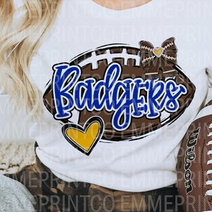 Football Sublimation Coquette Bow Football Design PNG - Rockets Blue ...