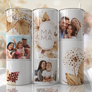 Emballage de gobelet pour maman, ajouter des images pour la fête des mères, ajouter un modèle de photo pour sublimation