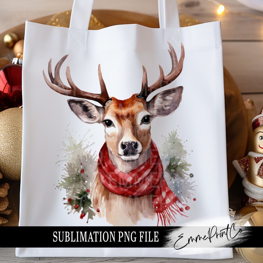 Christmas Deer Sublimation Design PNG Christmas Tshirt Mugs Tumbler ...