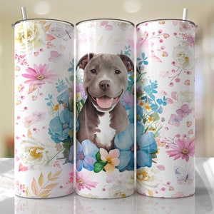 Blue Nose Pitbull Dog moeder beker wrap PNG bekerontwerp sublimatie ontwerpen downloads - mager 20oz - png - 2023
