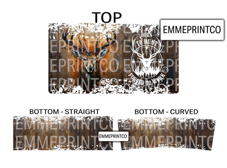 Funny Mens - Deer Hunting - 40oz Tumbler Wrap Sublimation Design Download PNG - DTF Digital File Download - Tumbler Template EmmePrintCo image 3