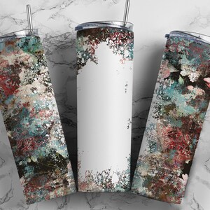 Western Tumbler Wrap Background Add Text Floral Seamless Sublimation Designs Downloads - Skinny 20oz - PNG 2022
