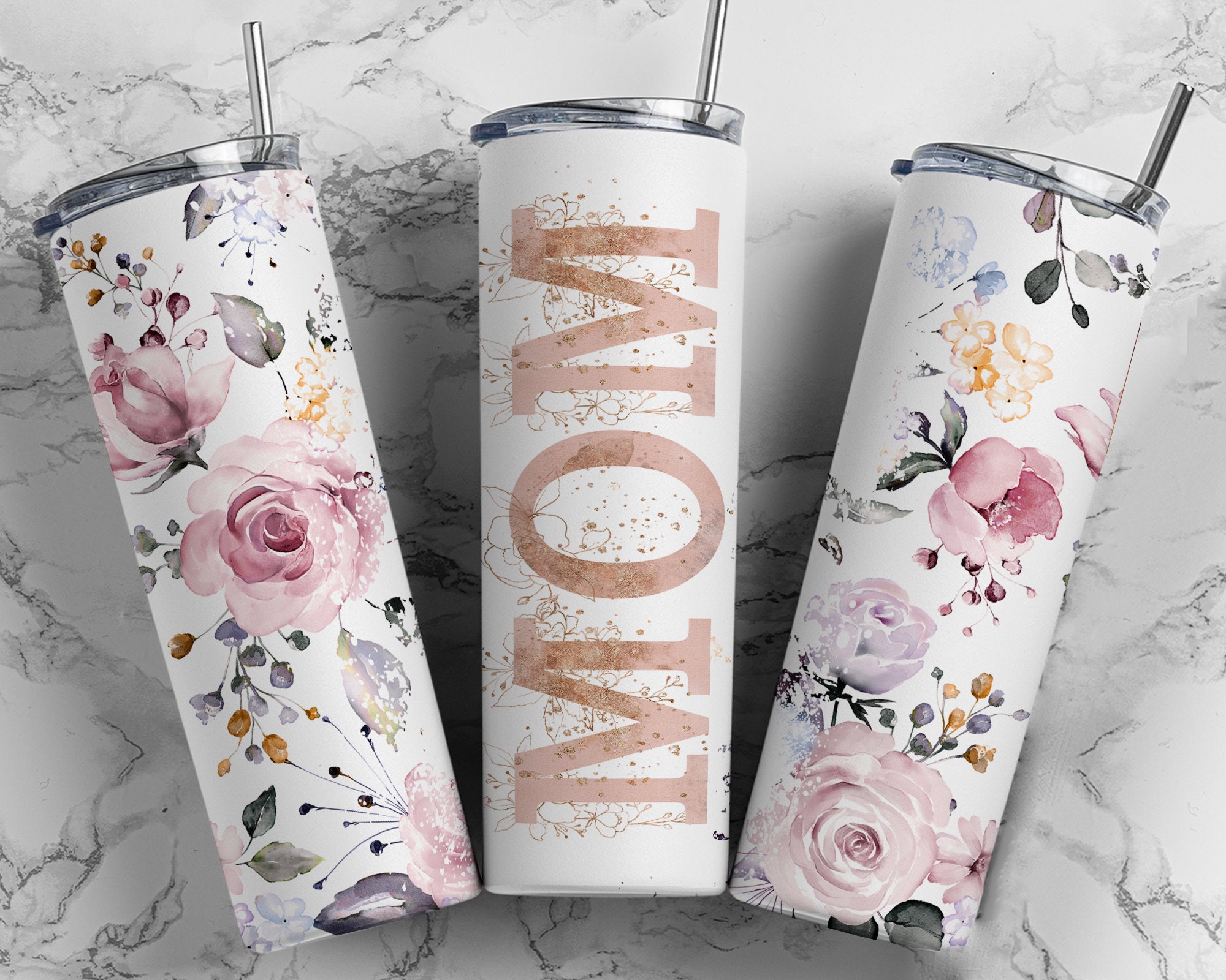 FREE SHIPPING - Floral tumbler, Mama tumbler, Mommy and me, Sublimati –  Sweet Tee and Sips
