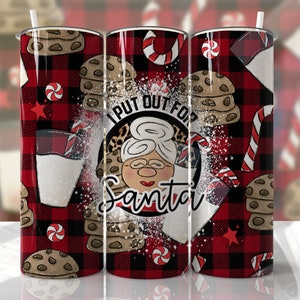 Lustige Weihnachtsbecherverpackung, die ich für Santa PNG-nahtlose Sublimationsdesign-Downloads herausbrachte - Skinny 20oz