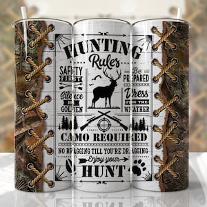 Gobelet papa chasse PNG Wrap Deer Stag Hunter mâle sublimation sans couture dessins téléchargements - maigre 20 oz - PNG