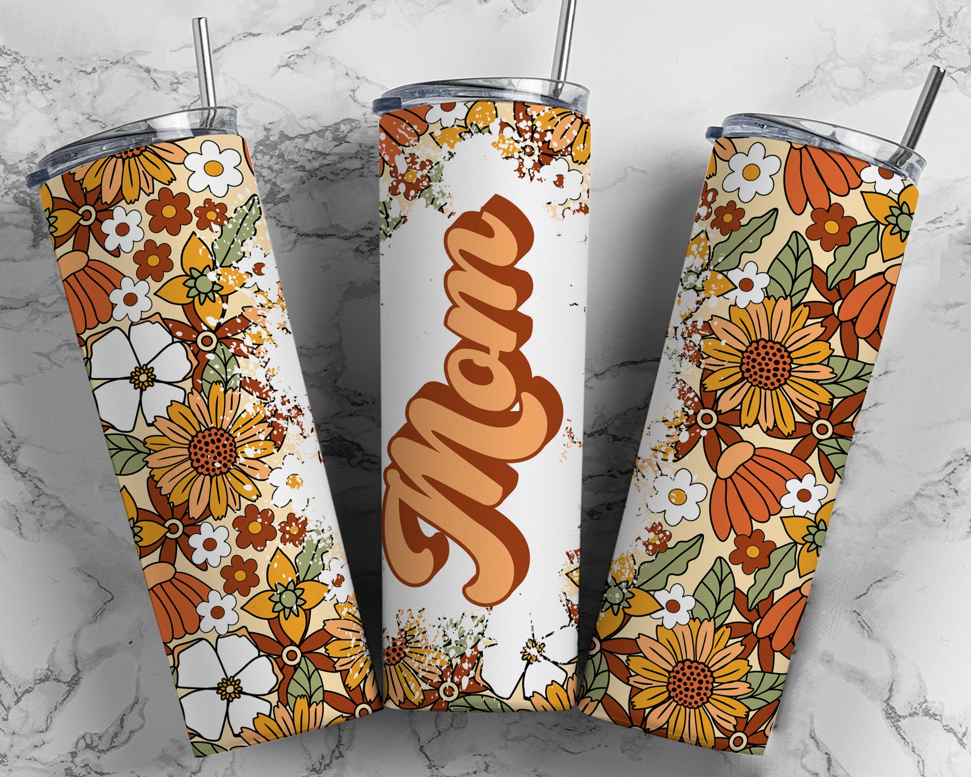 Sunflowers Mom Life Tumbler, 20oz Sublimation Design, Momlife Skinny Tumbler,  Mothers Day, Seamless, Tumbler Design Straight & Tapered PNG - So Fontsy