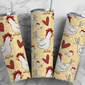 Emballage pour gobelets au poulet PNG Sublimation Designs Téléchargements sans couture - Maigre 20 oz - PNG 2022