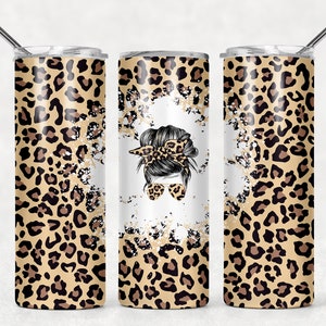 Añade tu propio texto: Estampado de leopardo, guepardo, mamá, moño, divertidos diseños de sublimación sin costuras, descargas - Diseño de vaso delgado de 20 oz - PNG 2021