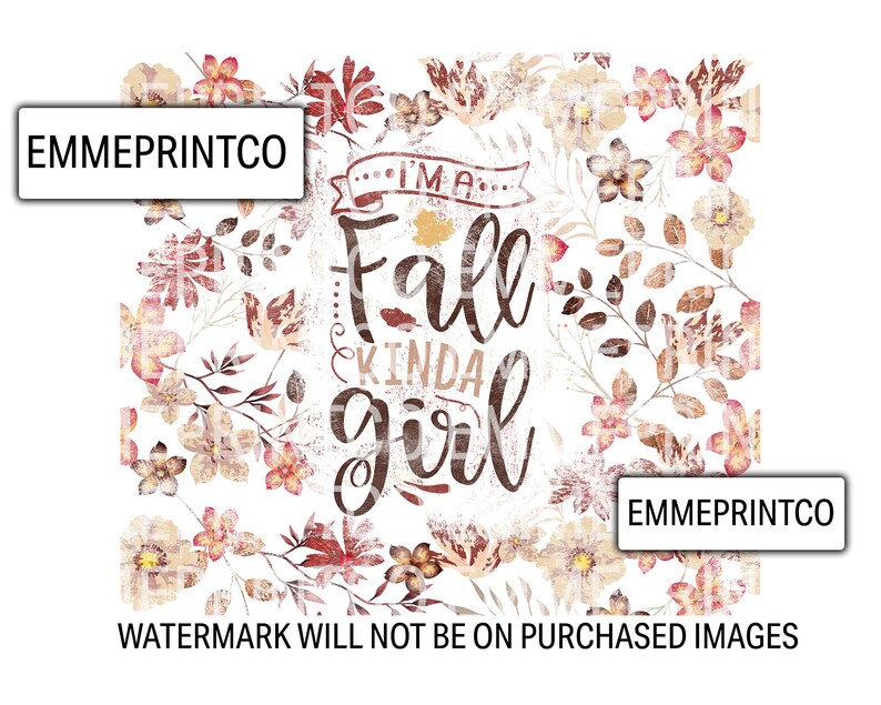 Fall Tumbler Wrap PNG Floral Seamless Sublimation Designs - Etsy