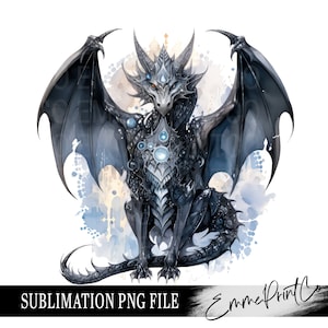 Gothic Dragon Sublimation Design PNG - Dragon Tshirt Mugs Tumbler Sublimation - PNG - EmmePrintco