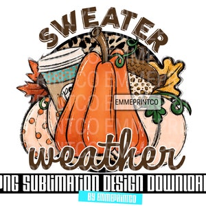 Pull météo automne impression guépard citrouille sublimation design téléchargements pour t-shirts tasses gobelets - fichier PNG - DTF