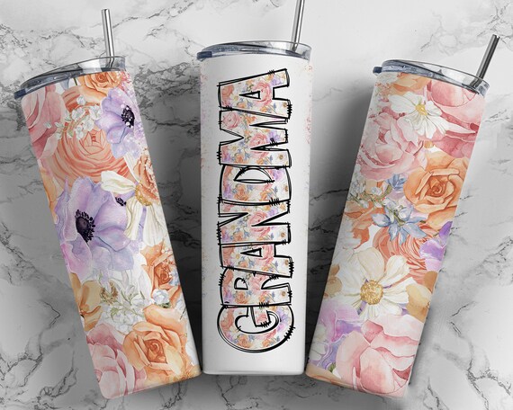 Floral Wrap for 16oz Skinny Tumbler SVG Cut file by Creative Fabrica Crafts  · Creative Fabrica