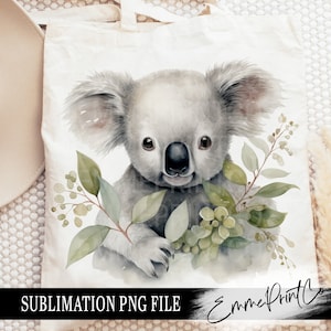 Koala Sublimation Design PNG - Animals Tshirt Mugs Tumbler Sublimation - PNG - EmmePrintco