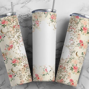 Floral Bull Skull Longhorn Tumbler Wrap Add Your Own Text Sublimation Tumbler Designs Add Your Own Text Seamless Downloads