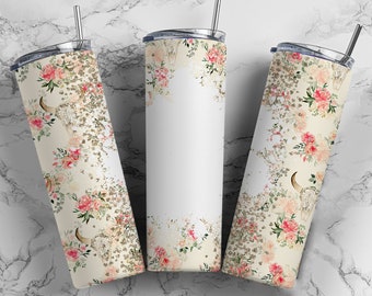 Floral Bull Skull Longhorn Tumbler Wrap Add Your Own Text Sublimation Tumbler Designs Add Your Own Text Seamless Downloads