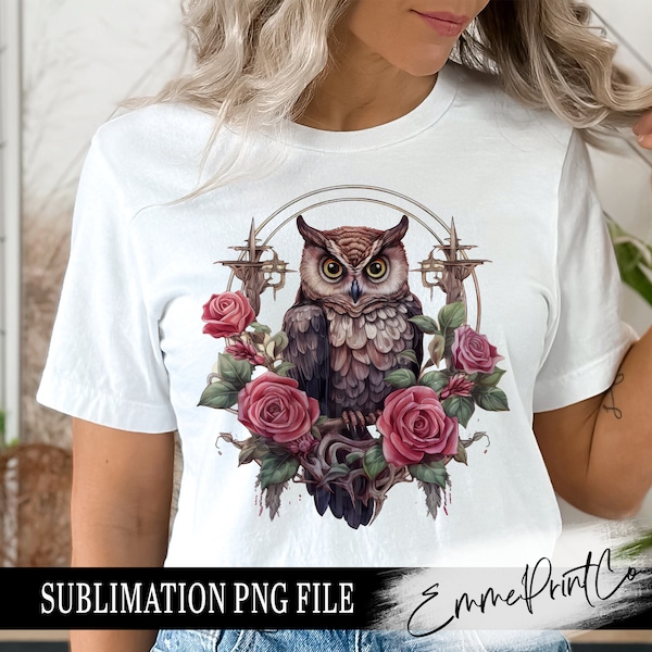 Owl Sublimation Design PNG - Witch Tshirt Mugs Tumbler Sublimation - PNG - EmmePrintco