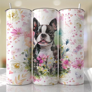 Boston Terrier Dog Mom Tumbler Wrap PNG Tumbler Design Sublimation Designs Downloads - Skinny 20oz - PNG - 2023