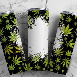 Marijuana Weed Dope Add Your Own Name Text Seamless Tumbler Design Sublimation Designs Downloads - Skinny 20oz - PNG 2022