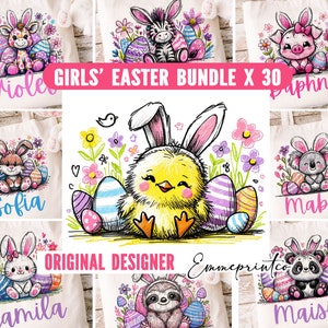 OSTER Sublimations Mädchen Name Mega Bundle von 30 niedlichen Tieren Sublimationsbecher T-Shirts Tassen Vorlagen Rosa Designs png EmmePrintCo
