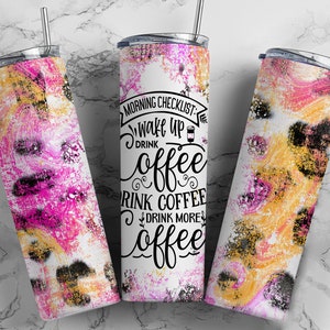 Funny Coffee Sarcastic Quote Tumbler Wrap Seamless Tumbler Design Pink Cow Print Sublimation Designs Downloads - Skinny 20oz - PNG 2022
