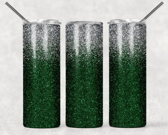 Seamless Ombre Dark Green Tumbler Wrap - So Fontsy