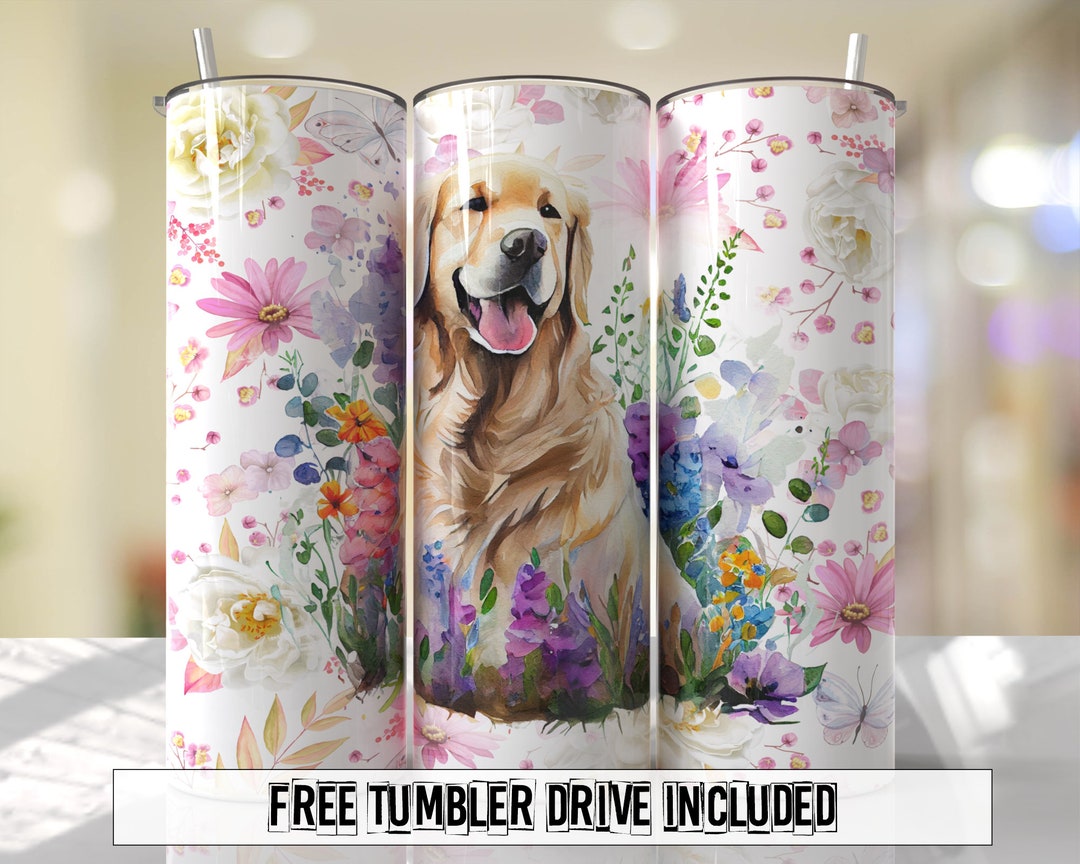Golden Retriever Dog Mom Tumbler Wrap PNG Tumbler Design Sublimation ...
