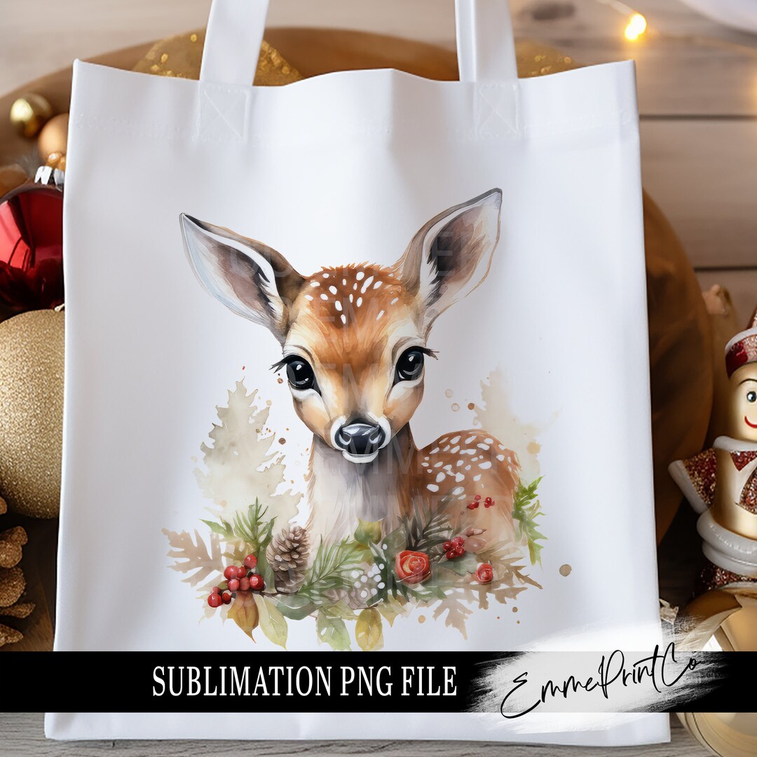 Christmas Deer Sublimation Design PNG - Christmas Tshirt Mugs Tumbler ...