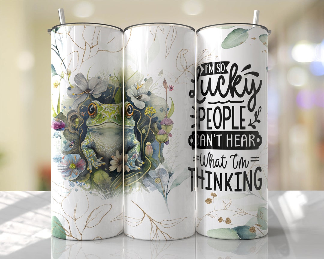Funny Frog Tumbler Wrap Floral Seamless Designs - Skinny Tumbler 20oz ...