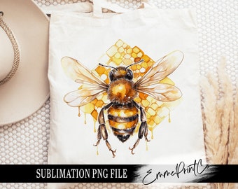 Honey Bee Sublimation Design PNG - Honey Bee Tshirt Mugs Tumbler Sublimation - PNG - EmmePrintco