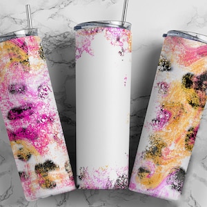 Pink Western Tumbler Wrap Cow Print Background Seamless Country Sublimation Designs Downloads - Skinny 20oz - PNG 2022