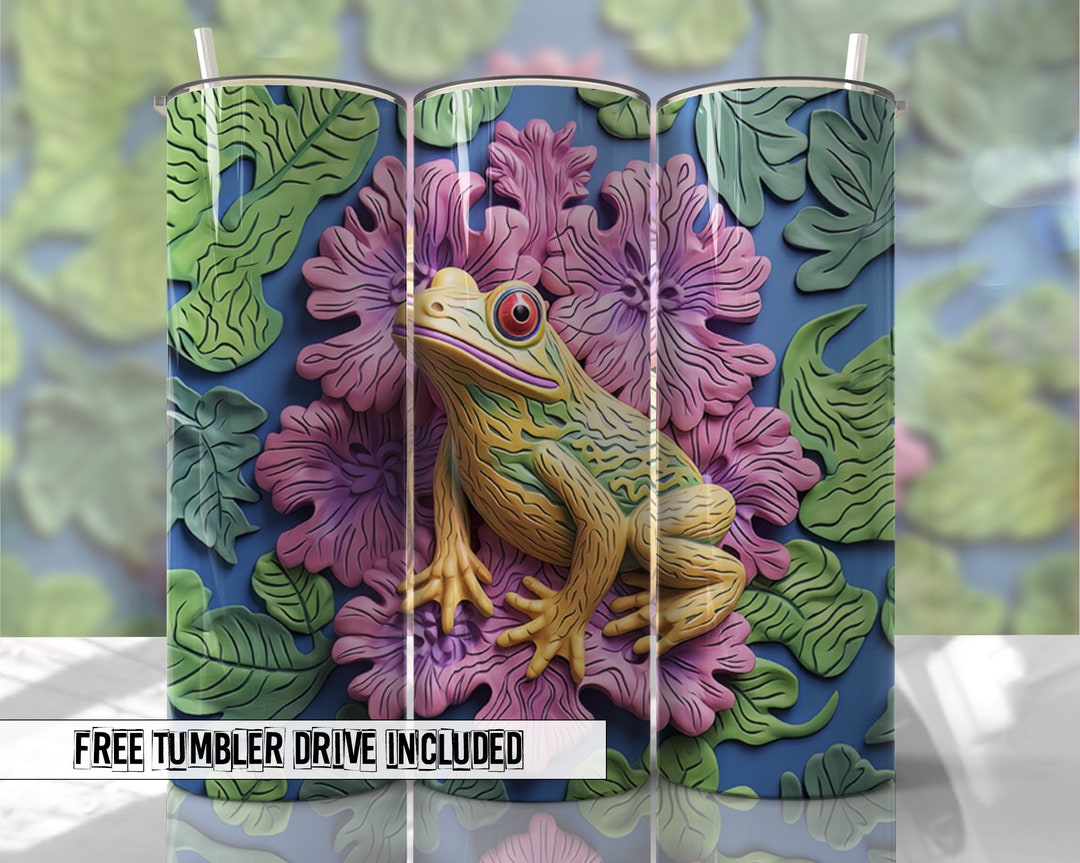 3D Tumbler Wrap Frog, Animal Tumbler Wraps Seamless Sublimation Designs ...