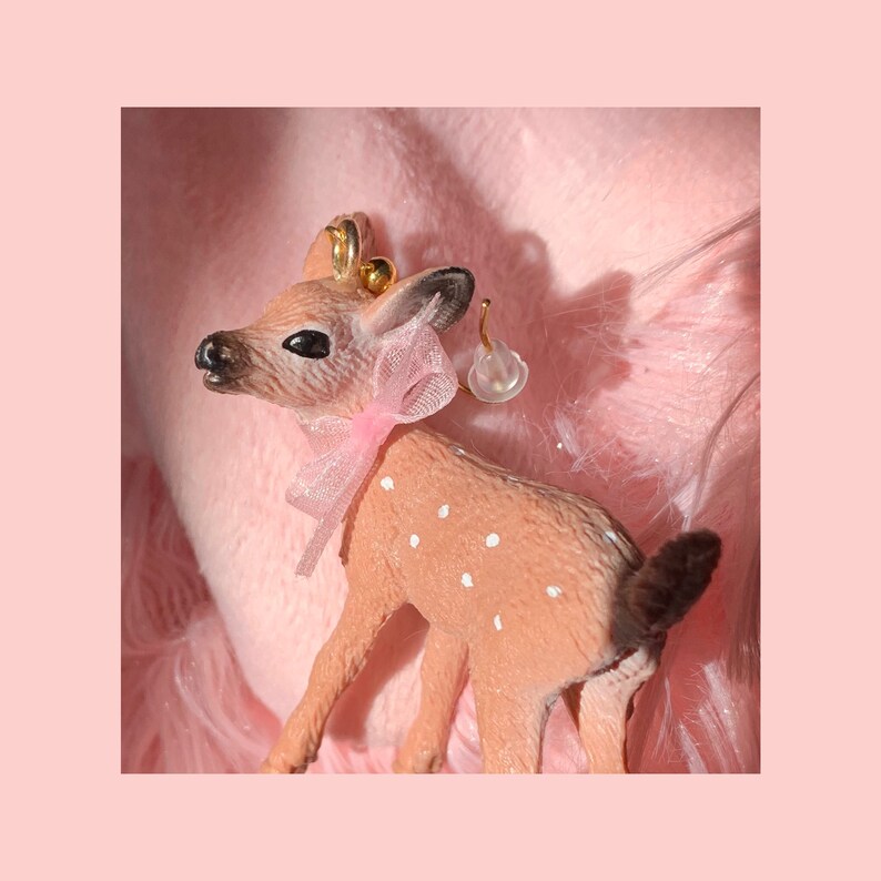 Cottagecore Deer Earrings Baby Fawn | Etsy