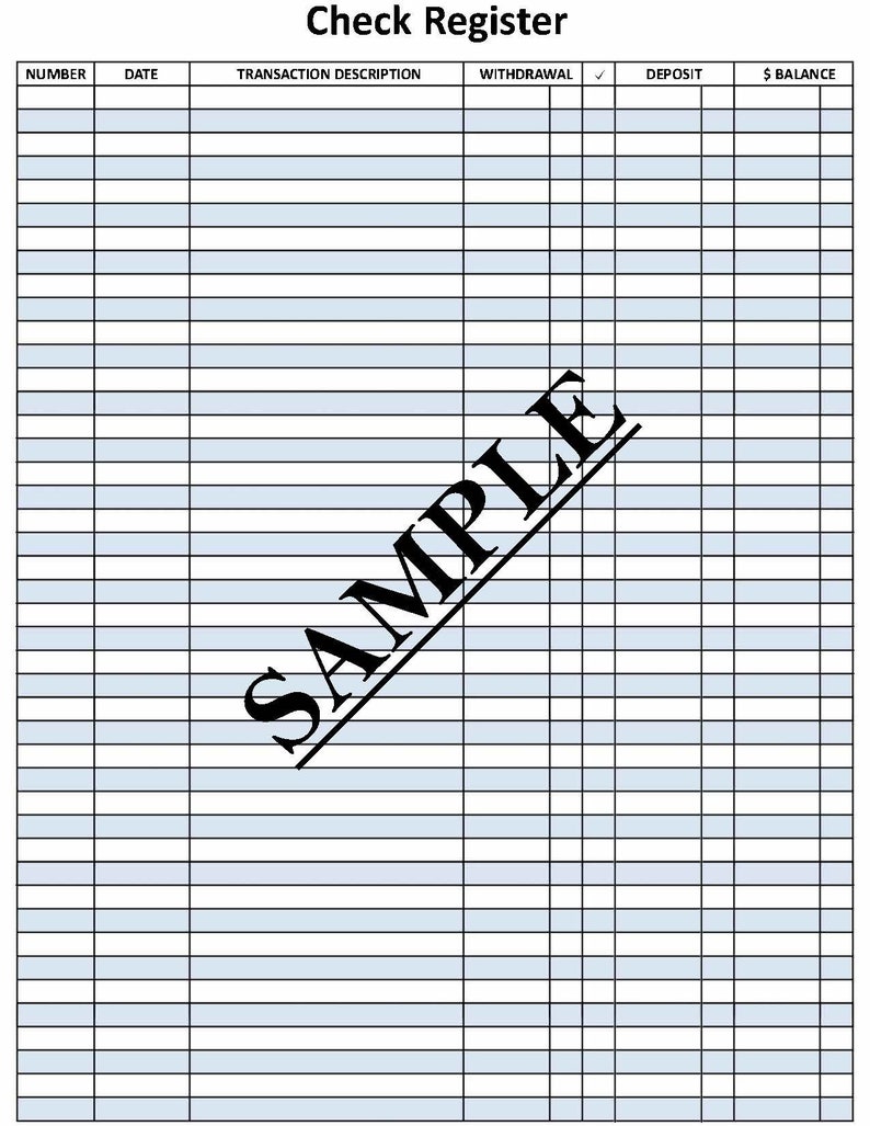 Printable Full Page Check Register - Il 794xN.5941508810 3ita 