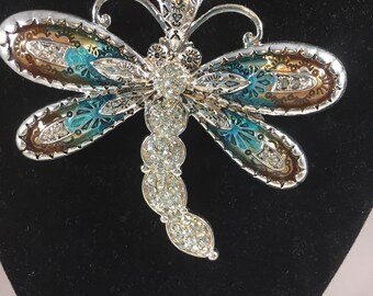 Cristal Navajo Mosaico Turquesa Dragonfly Collar
