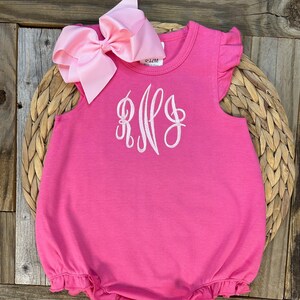 Custom Monogrammed Bubble, Girls Summer Bubble, Monogram, Personalized Baby Clothing, Baby Shower Gift