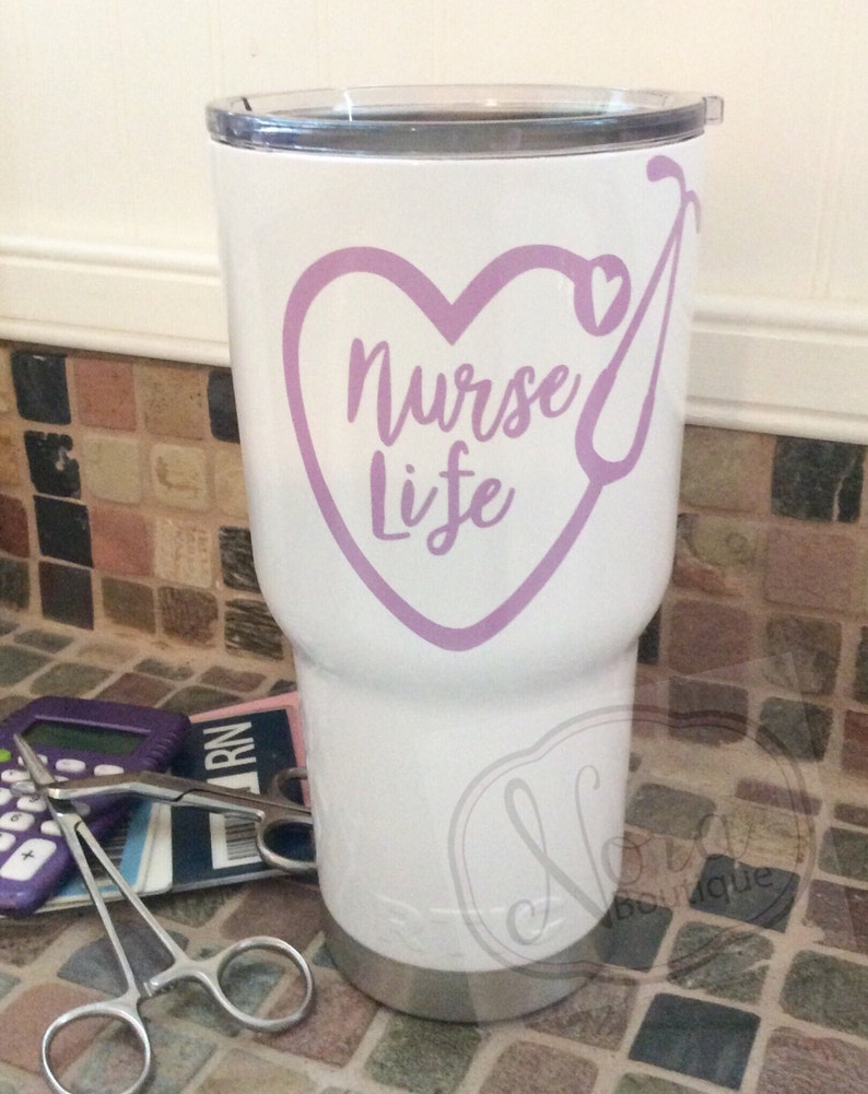 Nurse Life Decal for Tumbler Yeti Decal Nurse Decal Etsy