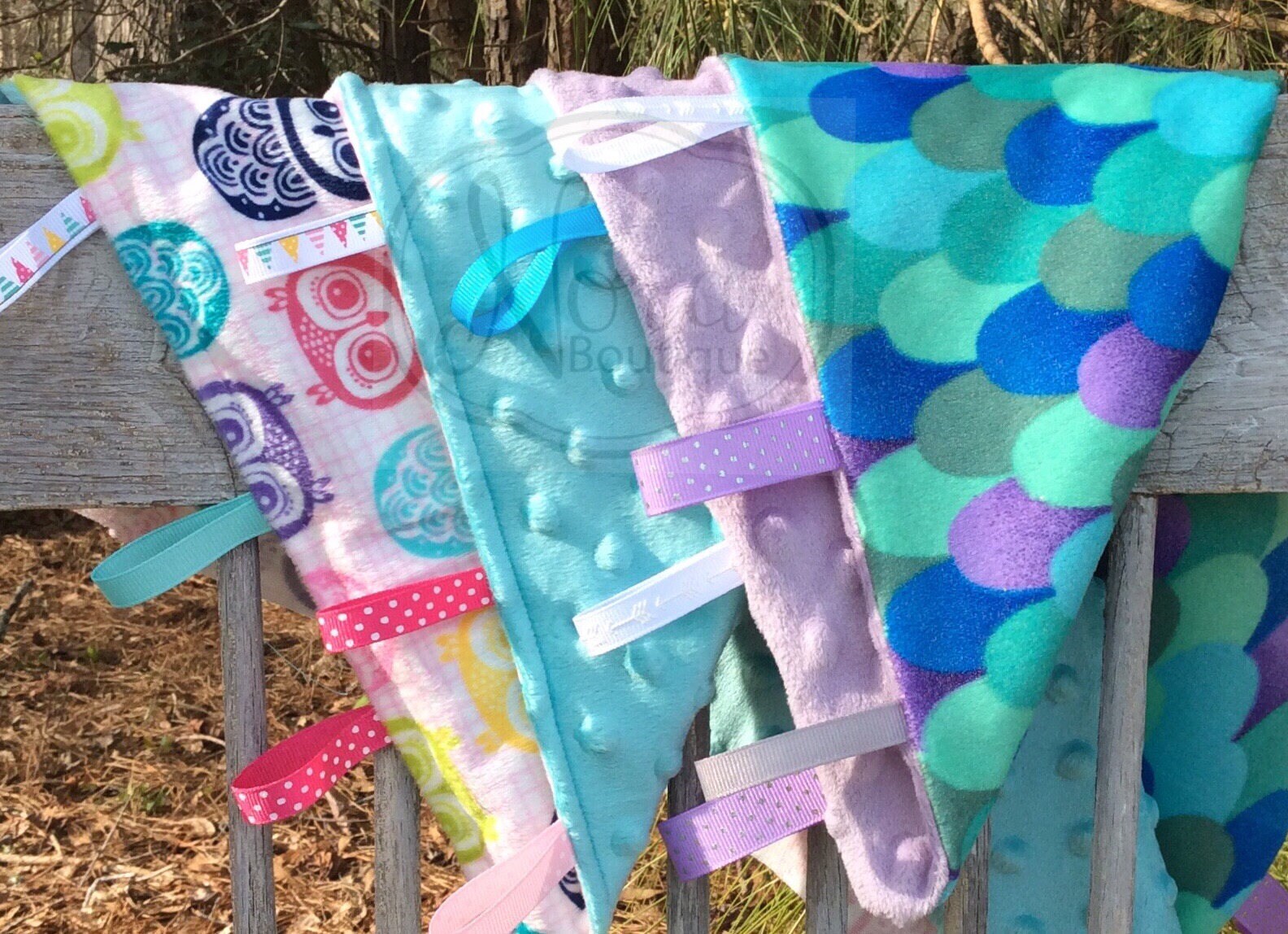 Personalized Baby Girl Lovey Tag Blanket Ribbon Lovey Etsy