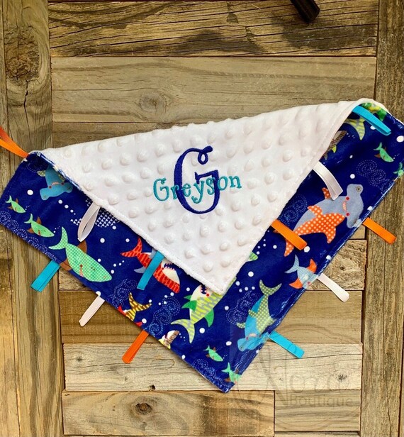 Personalized Baby Lovey Tag Blanket Ribbon Lovey Baby Etsy