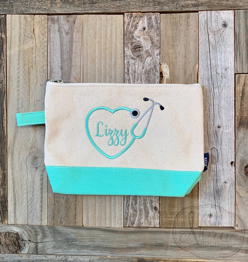 Personalized Nurse Bag Nurse GiftCanvas Nurse Zip Pouch Etsy